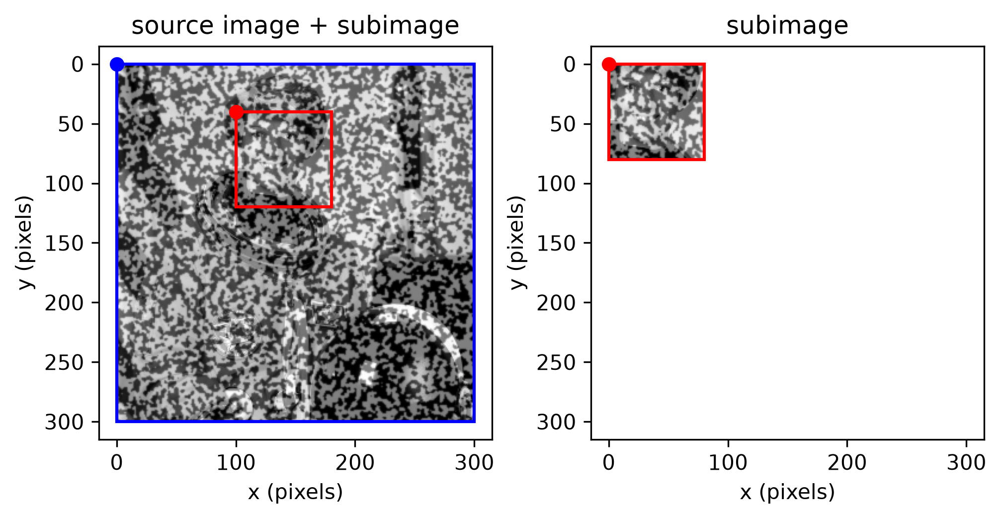 square subimage, fully inside, source and extraction side by side at matching scale